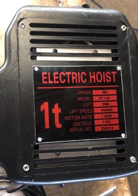 เครื่องยกโซ่ไฟฟ้า 380 วอลต์ ความยาวโซ่ 6m และ 10m และไฟฟ้า 220V-690V